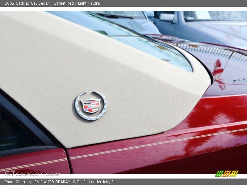 Garnet Red / Light Neutral 2003 Cadillac CTS Sedan