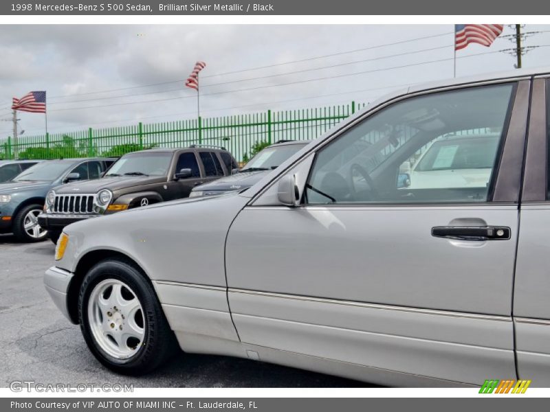 Brilliant Silver Metallic / Black 1998 Mercedes-Benz S 500 Sedan