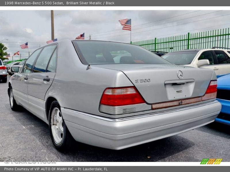 Brilliant Silver Metallic / Black 1998 Mercedes-Benz S 500 Sedan