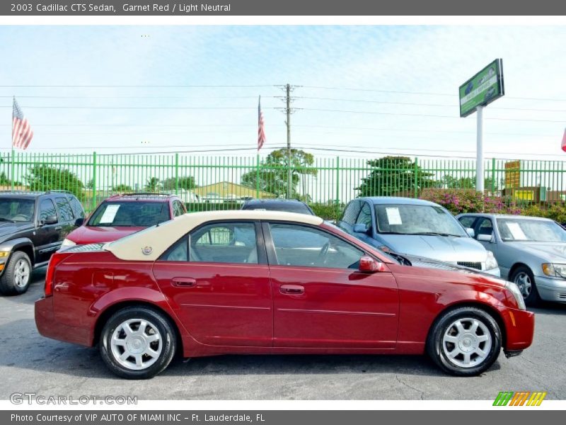 Garnet Red / Light Neutral 2003 Cadillac CTS Sedan