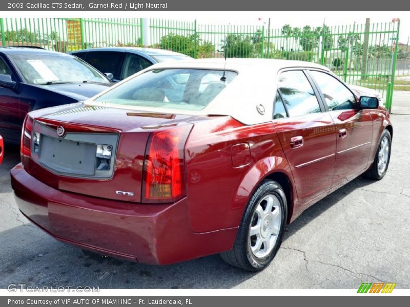 Garnet Red / Light Neutral 2003 Cadillac CTS Sedan