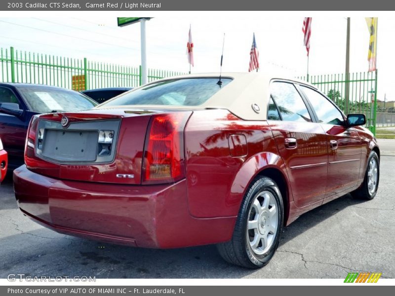 Garnet Red / Light Neutral 2003 Cadillac CTS Sedan