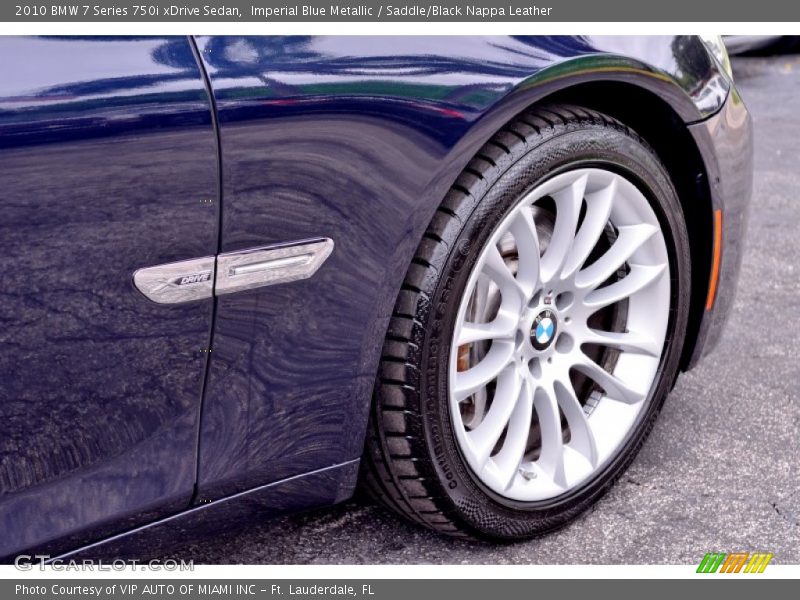 Imperial Blue Metallic / Saddle/Black Nappa Leather 2010 BMW 7 Series 750i xDrive Sedan