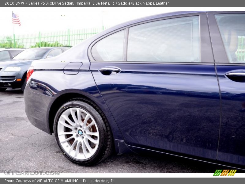 Imperial Blue Metallic / Saddle/Black Nappa Leather 2010 BMW 7 Series 750i xDrive Sedan