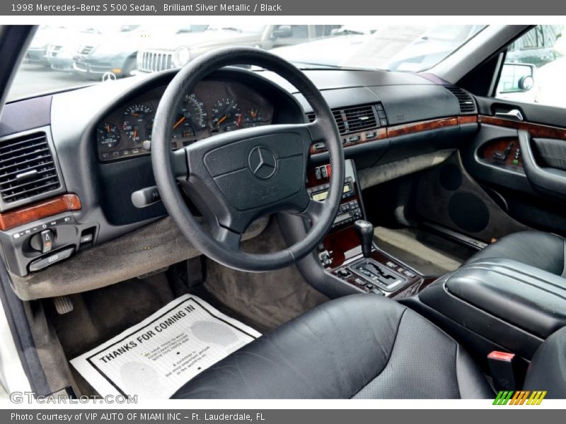 Brilliant Silver Metallic / Black 1998 Mercedes-Benz S 500 Sedan