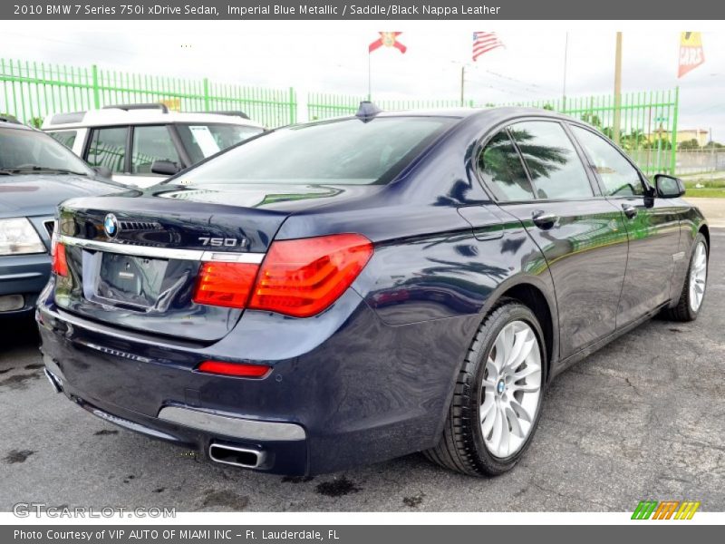 Imperial Blue Metallic / Saddle/Black Nappa Leather 2010 BMW 7 Series 750i xDrive Sedan