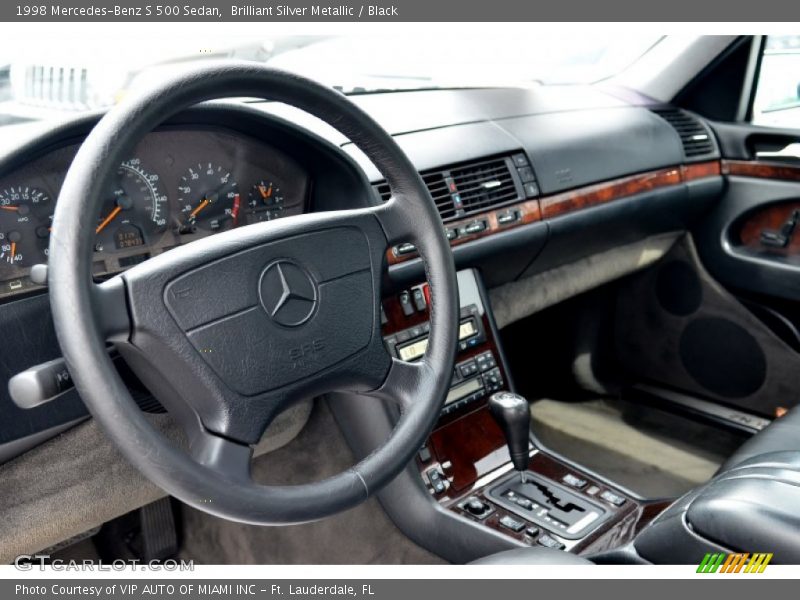 Brilliant Silver Metallic / Black 1998 Mercedes-Benz S 500 Sedan