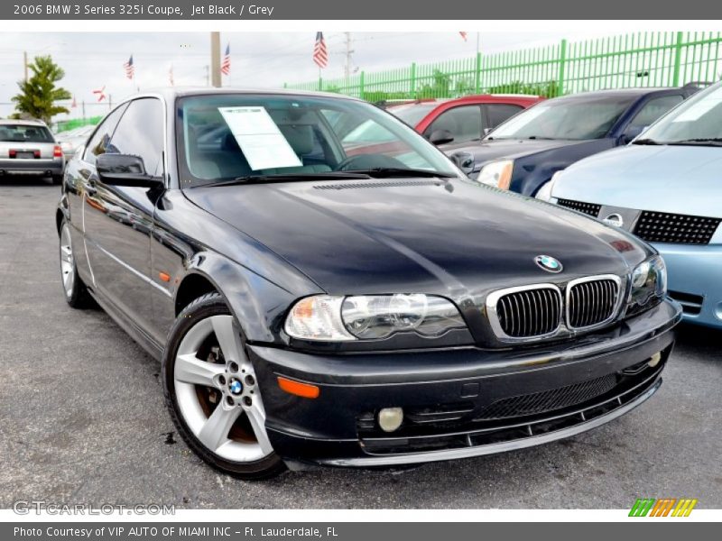 Jet Black / Grey 2006 BMW 3 Series 325i Coupe