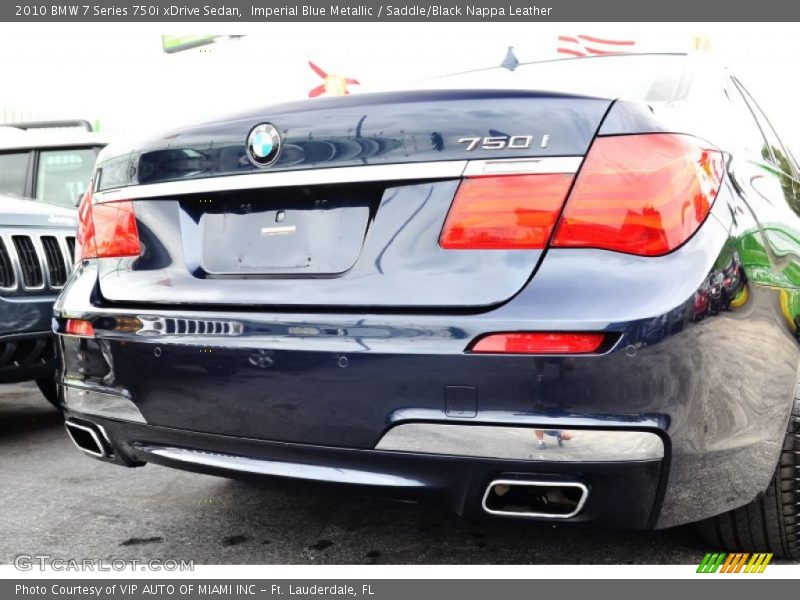Imperial Blue Metallic / Saddle/Black Nappa Leather 2010 BMW 7 Series 750i xDrive Sedan