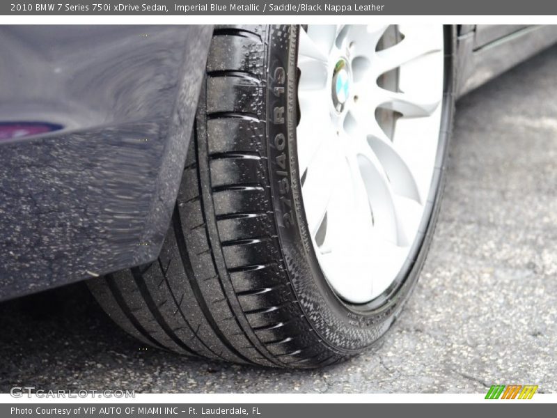 Imperial Blue Metallic / Saddle/Black Nappa Leather 2010 BMW 7 Series 750i xDrive Sedan