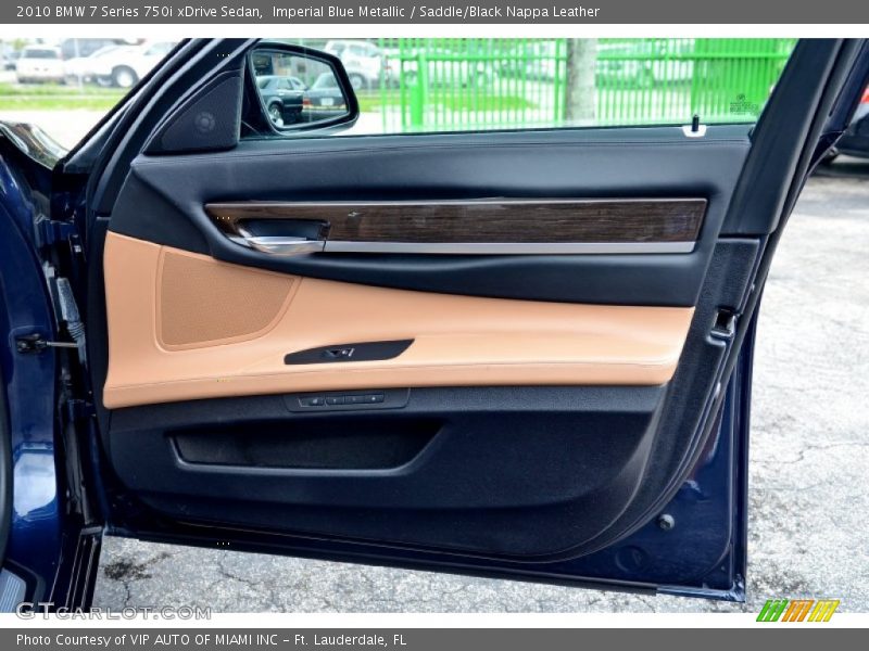 Imperial Blue Metallic / Saddle/Black Nappa Leather 2010 BMW 7 Series 750i xDrive Sedan