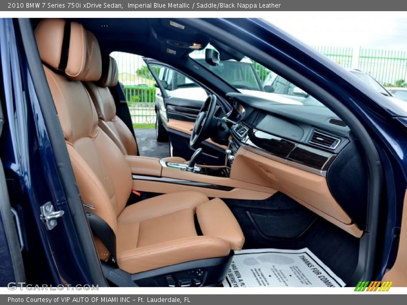 Imperial Blue Metallic / Saddle/Black Nappa Leather 2010 BMW 7 Series 750i xDrive Sedan