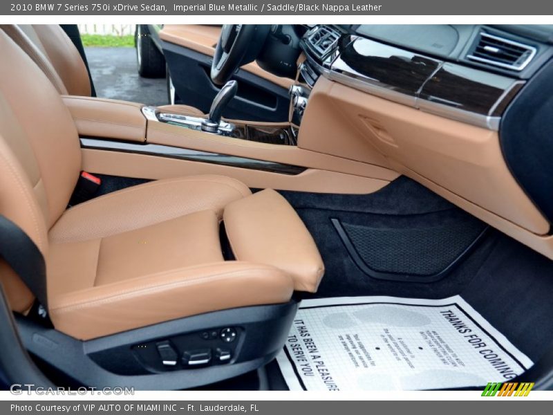 Imperial Blue Metallic / Saddle/Black Nappa Leather 2010 BMW 7 Series 750i xDrive Sedan