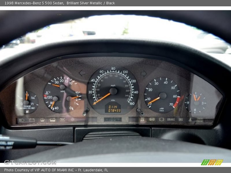 Brilliant Silver Metallic / Black 1998 Mercedes-Benz S 500 Sedan