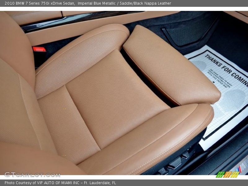 Imperial Blue Metallic / Saddle/Black Nappa Leather 2010 BMW 7 Series 750i xDrive Sedan