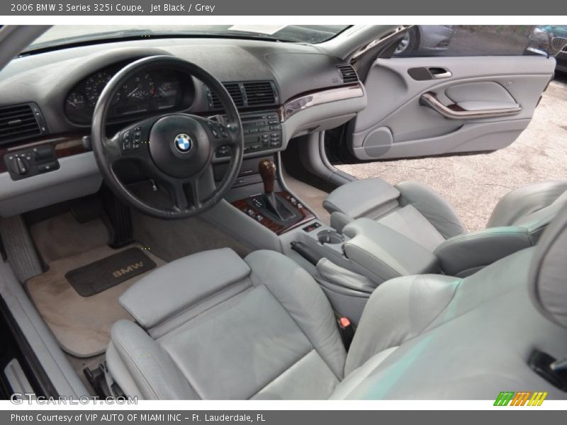 Jet Black / Grey 2006 BMW 3 Series 325i Coupe