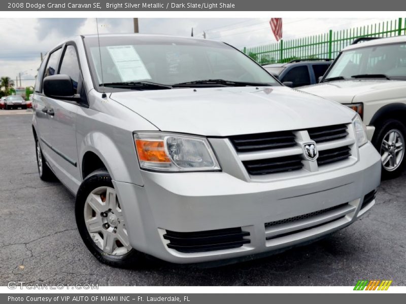 Bright Silver Metallic / Dark Slate/Light Shale 2008 Dodge Grand Caravan SE