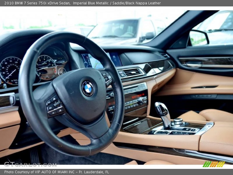 Imperial Blue Metallic / Saddle/Black Nappa Leather 2010 BMW 7 Series 750i xDrive Sedan