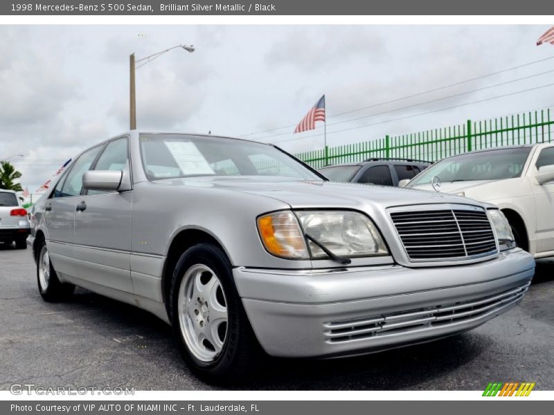 Brilliant Silver Metallic / Black 1998 Mercedes-Benz S 500 Sedan