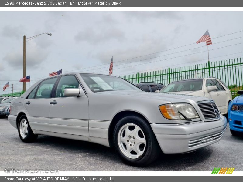 Brilliant Silver Metallic / Black 1998 Mercedes-Benz S 500 Sedan