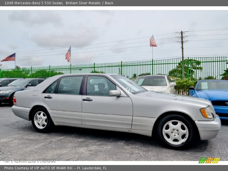 Brilliant Silver Metallic / Black 1998 Mercedes-Benz S 500 Sedan