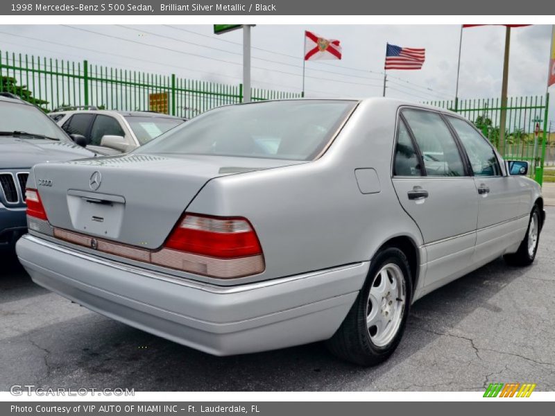 Brilliant Silver Metallic / Black 1998 Mercedes-Benz S 500 Sedan