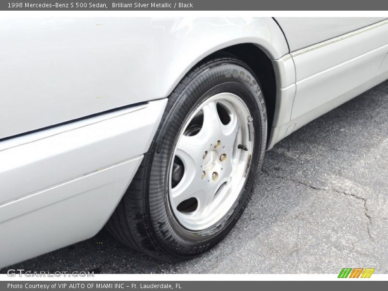 Brilliant Silver Metallic / Black 1998 Mercedes-Benz S 500 Sedan