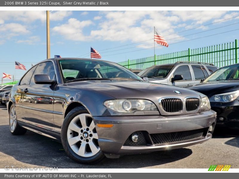 Silver Grey Metallic / Black 2006 BMW 3 Series 325i Coupe