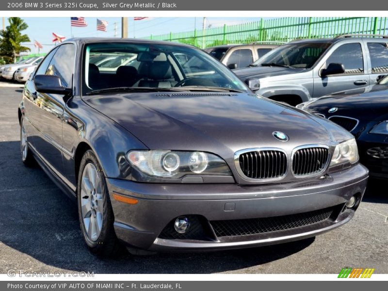 Silver Grey Metallic / Black 2006 BMW 3 Series 325i Coupe