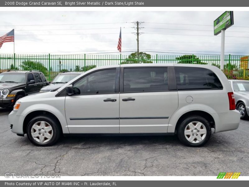 Bright Silver Metallic / Dark Slate/Light Shale 2008 Dodge Grand Caravan SE