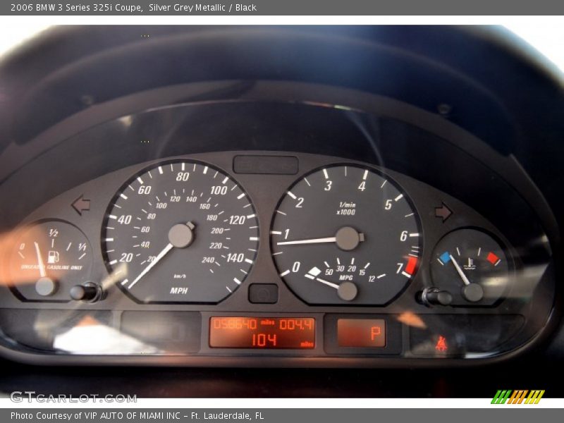 Silver Grey Metallic / Black 2006 BMW 3 Series 325i Coupe