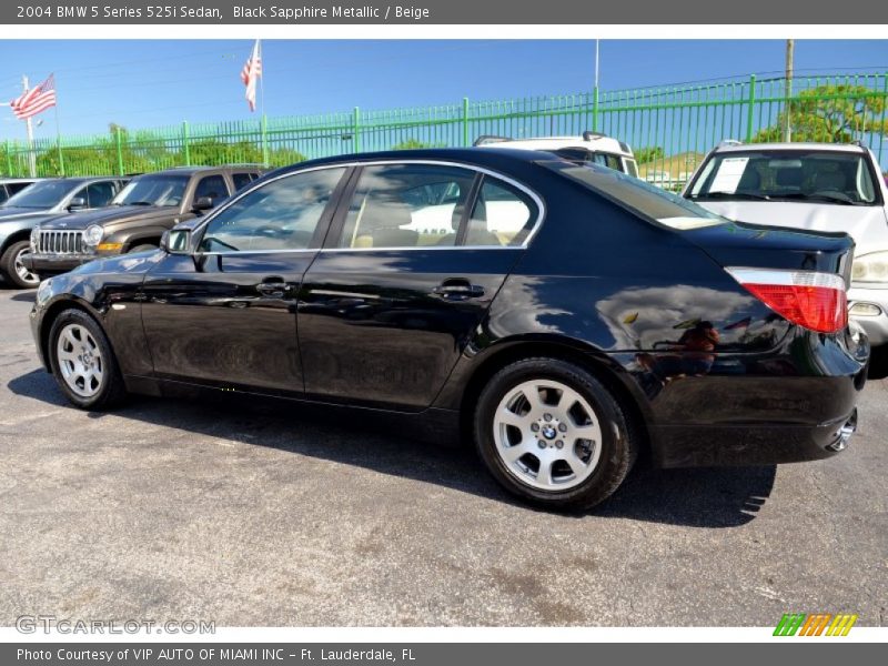 Black Sapphire Metallic / Beige 2004 BMW 5 Series 525i Sedan