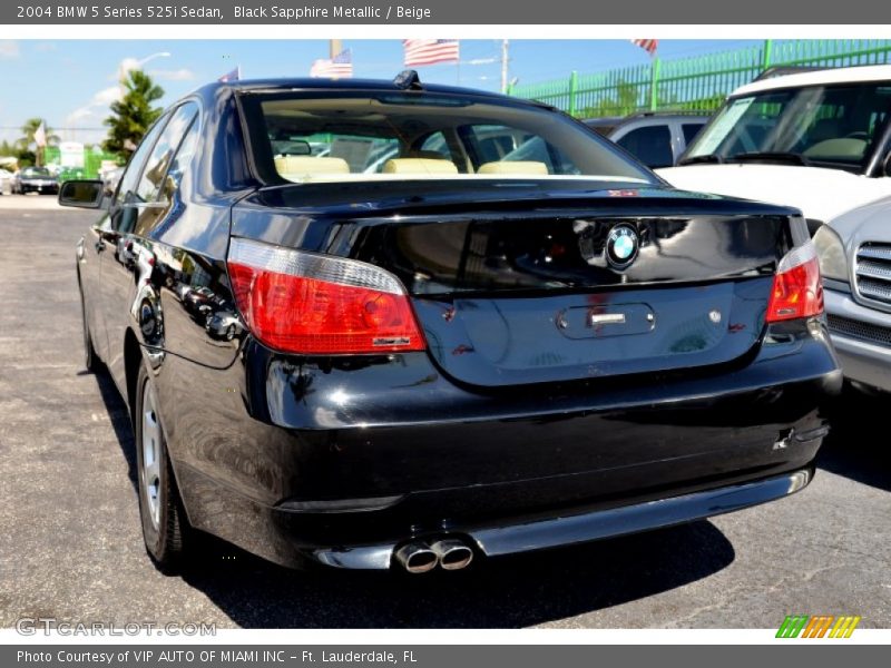 Black Sapphire Metallic / Beige 2004 BMW 5 Series 525i Sedan