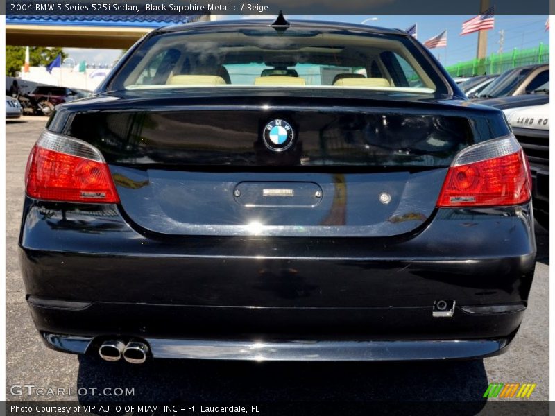 Black Sapphire Metallic / Beige 2004 BMW 5 Series 525i Sedan