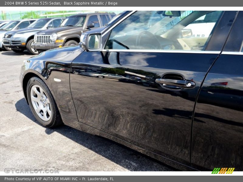 Black Sapphire Metallic / Beige 2004 BMW 5 Series 525i Sedan