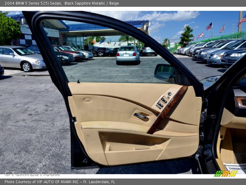 Black Sapphire Metallic / Beige 2004 BMW 5 Series 525i Sedan