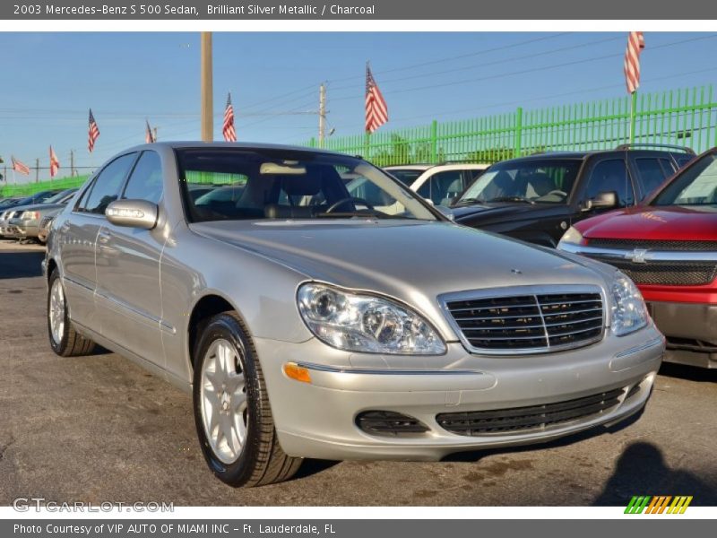 Brilliant Silver Metallic / Charcoal 2003 Mercedes-Benz S 500 Sedan