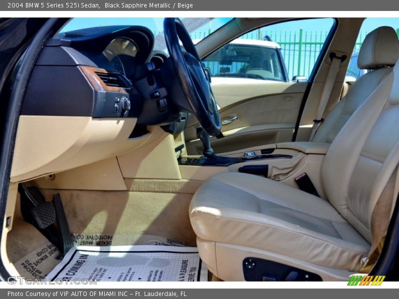 Black Sapphire Metallic / Beige 2004 BMW 5 Series 525i Sedan