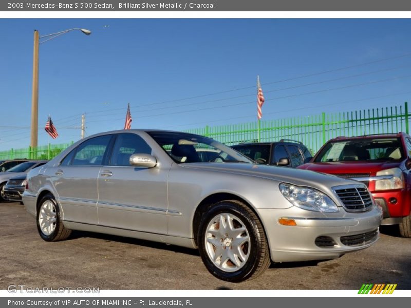 Brilliant Silver Metallic / Charcoal 2003 Mercedes-Benz S 500 Sedan