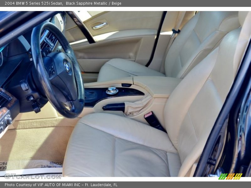 Black Sapphire Metallic / Beige 2004 BMW 5 Series 525i Sedan