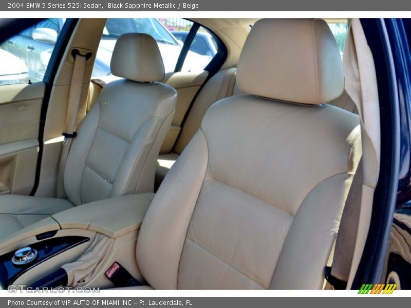 Black Sapphire Metallic / Beige 2004 BMW 5 Series 525i Sedan