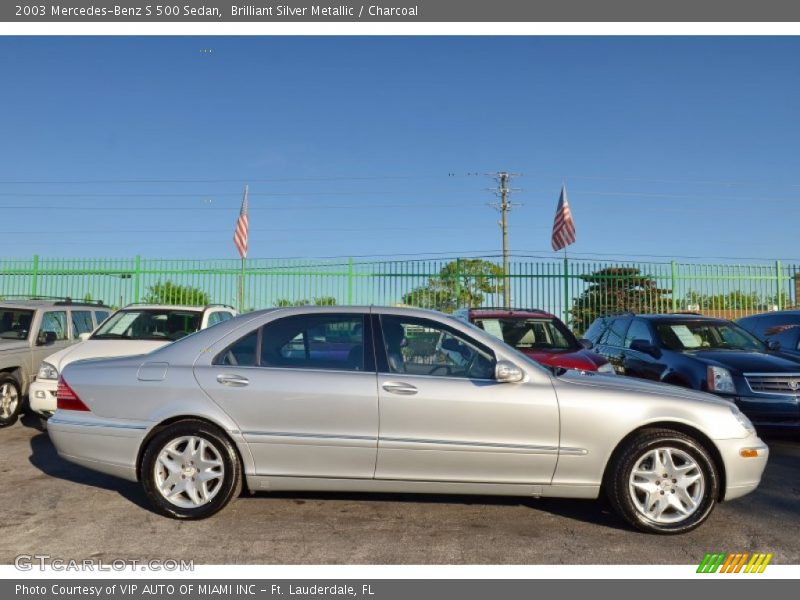 Brilliant Silver Metallic / Charcoal 2003 Mercedes-Benz S 500 Sedan