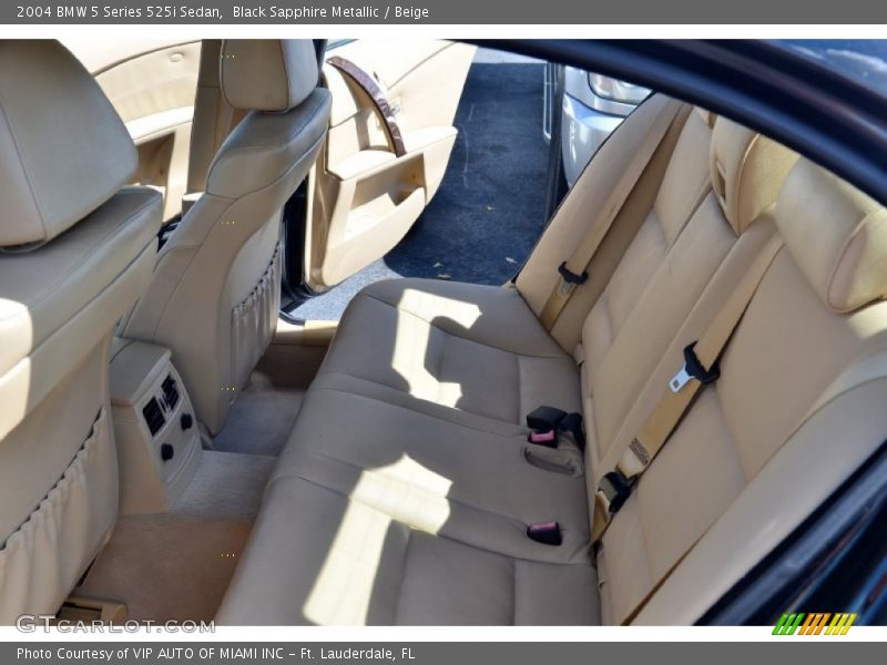 Black Sapphire Metallic / Beige 2004 BMW 5 Series 525i Sedan