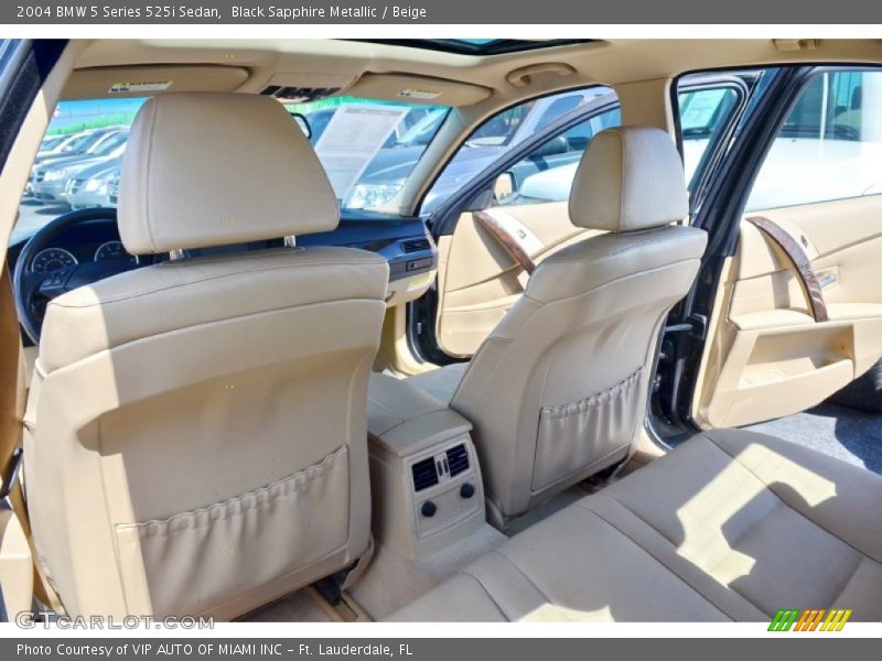 Black Sapphire Metallic / Beige 2004 BMW 5 Series 525i Sedan