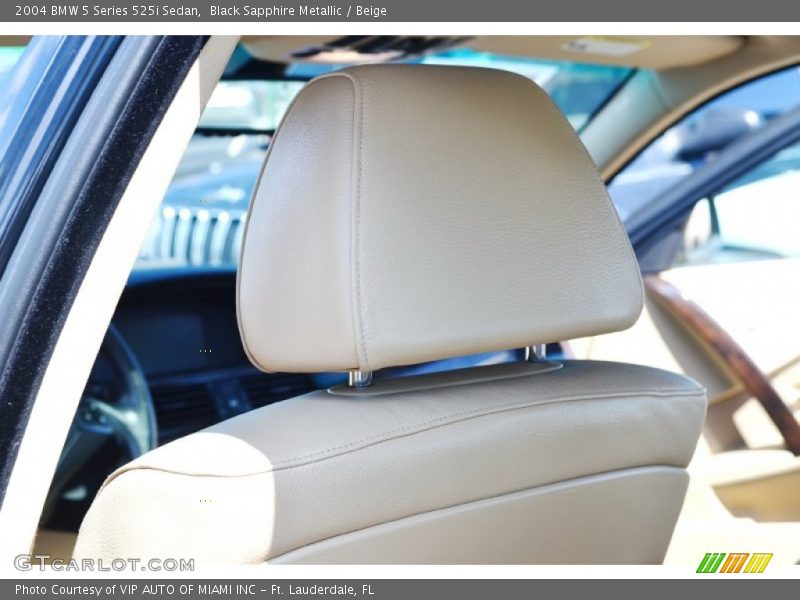 Black Sapphire Metallic / Beige 2004 BMW 5 Series 525i Sedan