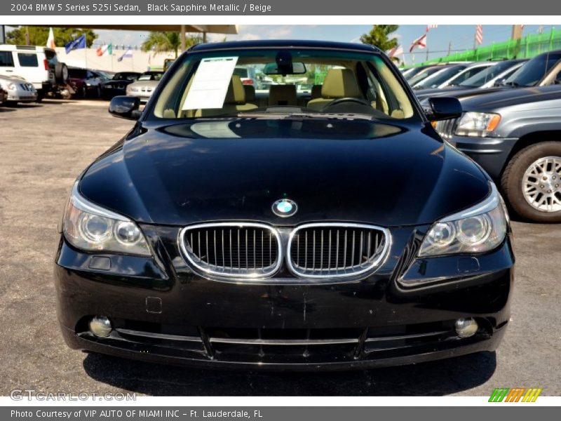 Black Sapphire Metallic / Beige 2004 BMW 5 Series 525i Sedan