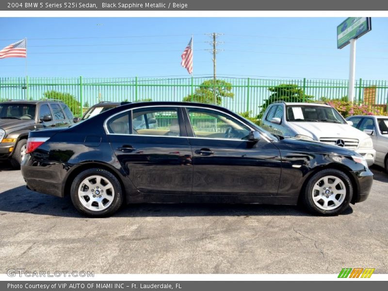 Black Sapphire Metallic / Beige 2004 BMW 5 Series 525i Sedan