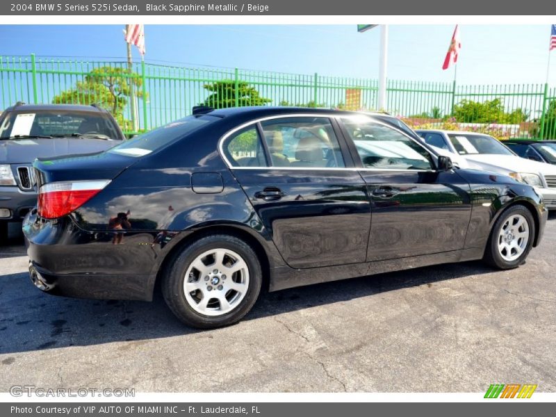 Black Sapphire Metallic / Beige 2004 BMW 5 Series 525i Sedan
