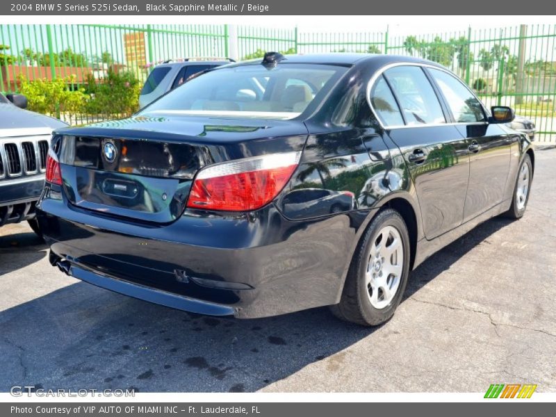 Black Sapphire Metallic / Beige 2004 BMW 5 Series 525i Sedan