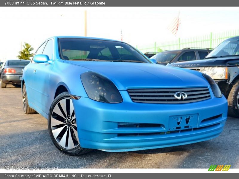 Twilight Blue Metallic / Graphite 2003 Infiniti G 35 Sedan